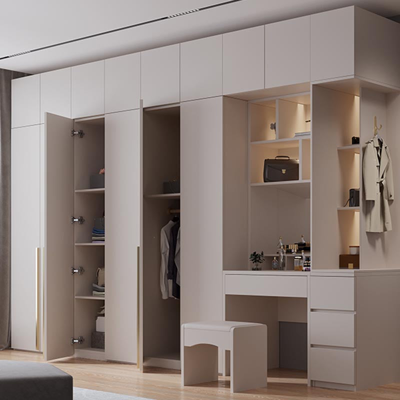 Bedroom Storage Cabinet with Hinged Door Manufactured Wood Modern Cabinet