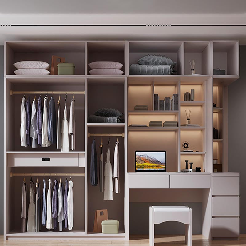 Bedroom Storage Cabinet with Hinged Door Manufactured Wood Modern Cabinet