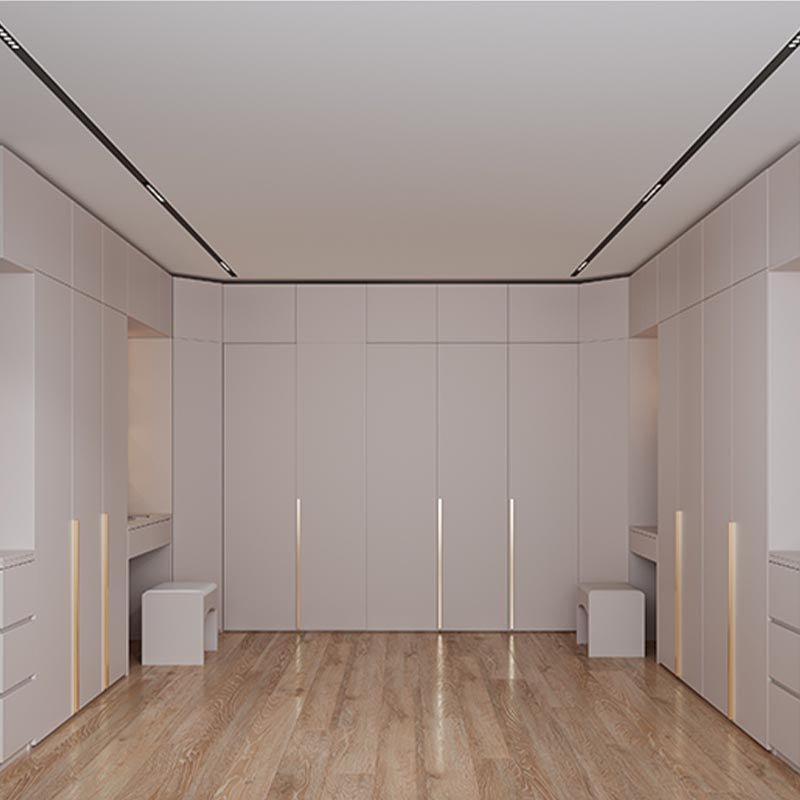 Bedroom Storage Cabinet with Hinged Door Manufactured Wood Modern Cabinet