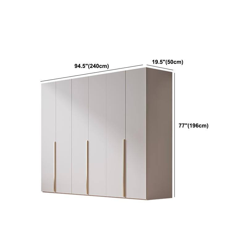 Bedroom Storage Cabinet with Hinged Door Manufactured Wood Modern Cabinet