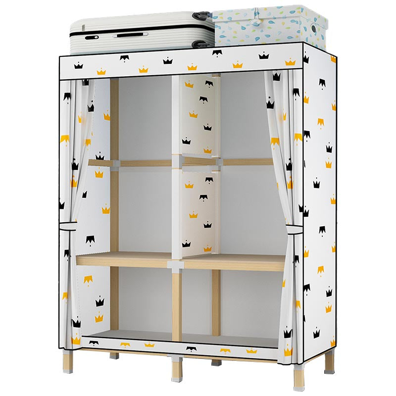 Contemporary Storage Cabinet Engineered Wood Wardrobe Closet