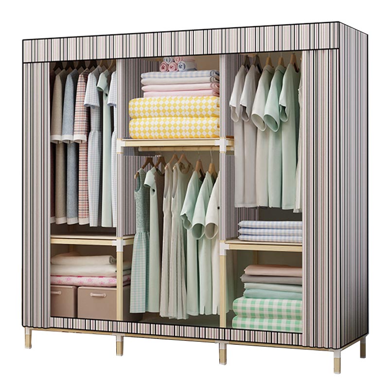 Contemporary Storage Cabinet Engineered Wood Wardrobe Closet