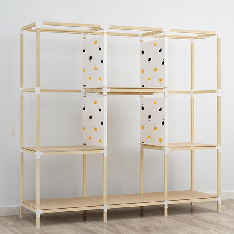 Contemporary Storage Cabinet Engineered Wood Wardrobe Closet