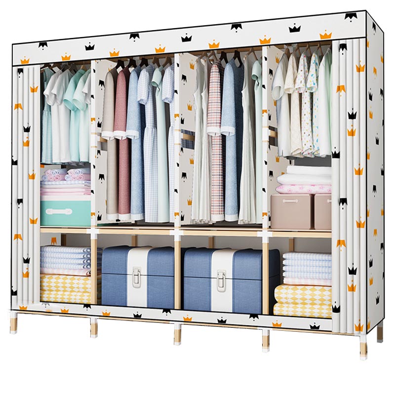 Contemporary Storage Cabinet Engineered Wood Wardrobe Closet