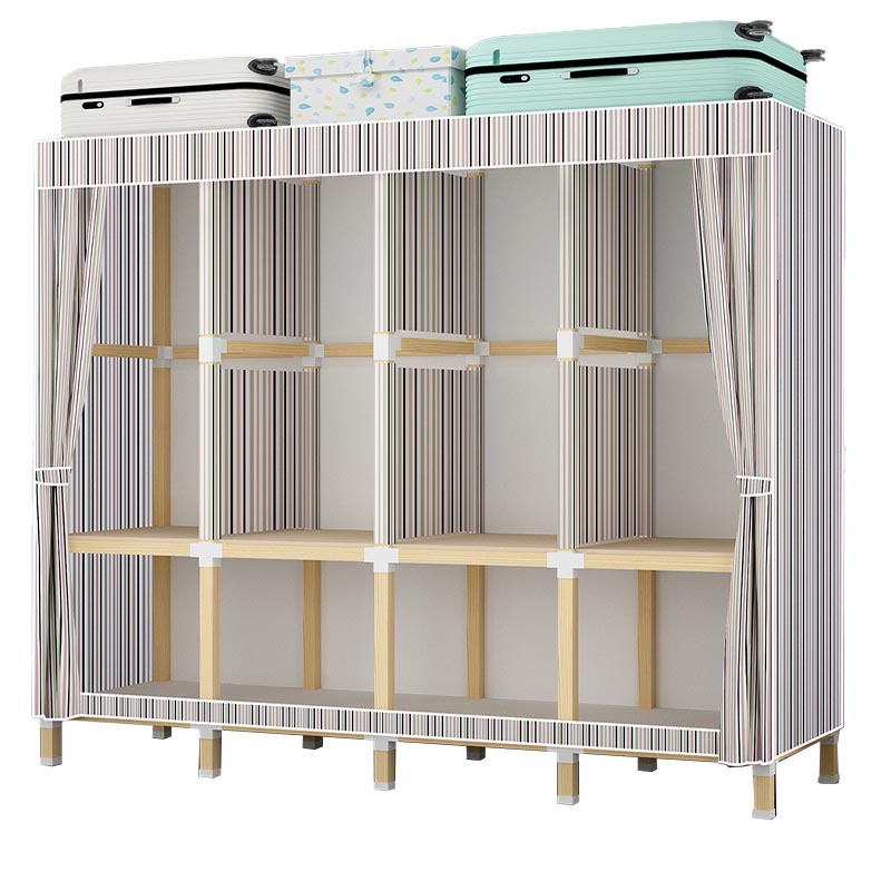 Contemporary Storage Cabinet Engineered Wood Wardrobe Closet