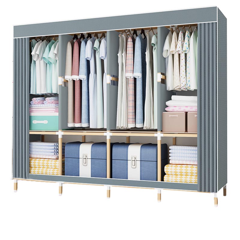 Contemporary Storage Cabinet Engineered Wood Wardrobe Closet