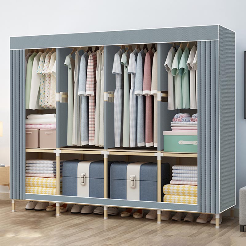 Contemporary Storage Cabinet Engineered Wood Wardrobe Closet