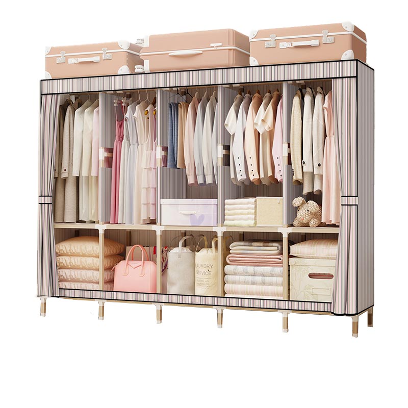 Contemporary Storage Cabinet Engineered Wood Wardrobe Closet