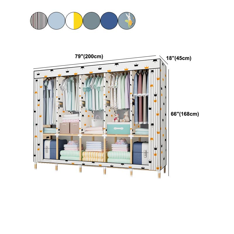 Contemporary Storage Cabinet Engineered Wood Wardrobe Closet