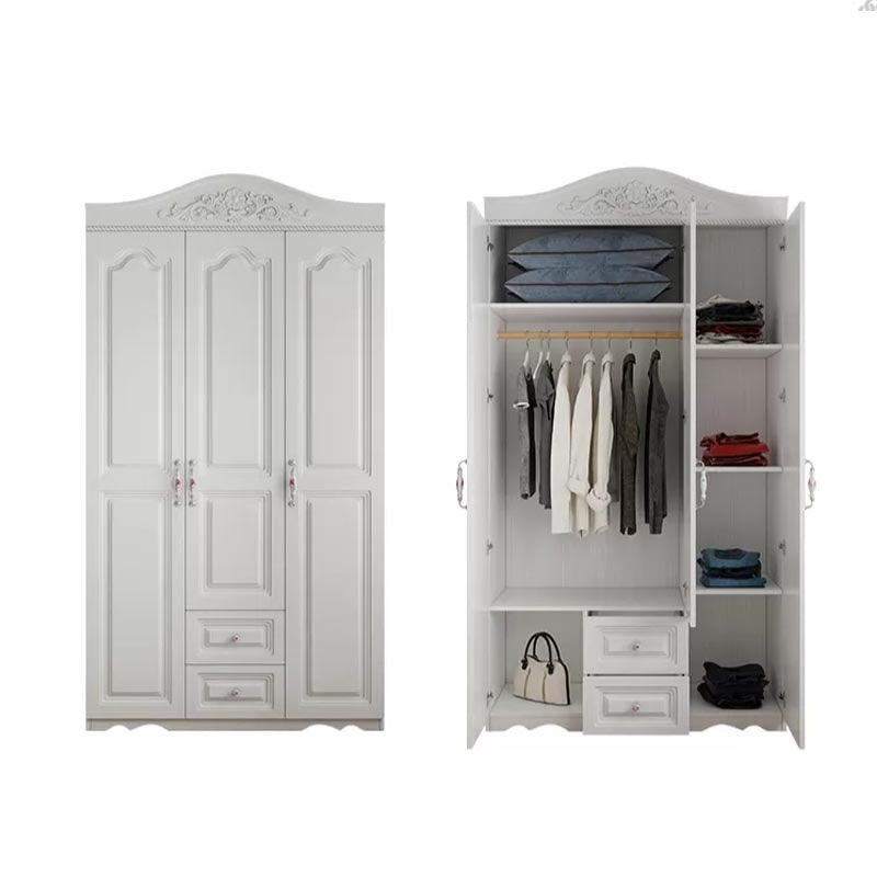 Manufactured Wood White Storage Cabinet French Country Cabinet with Drawers