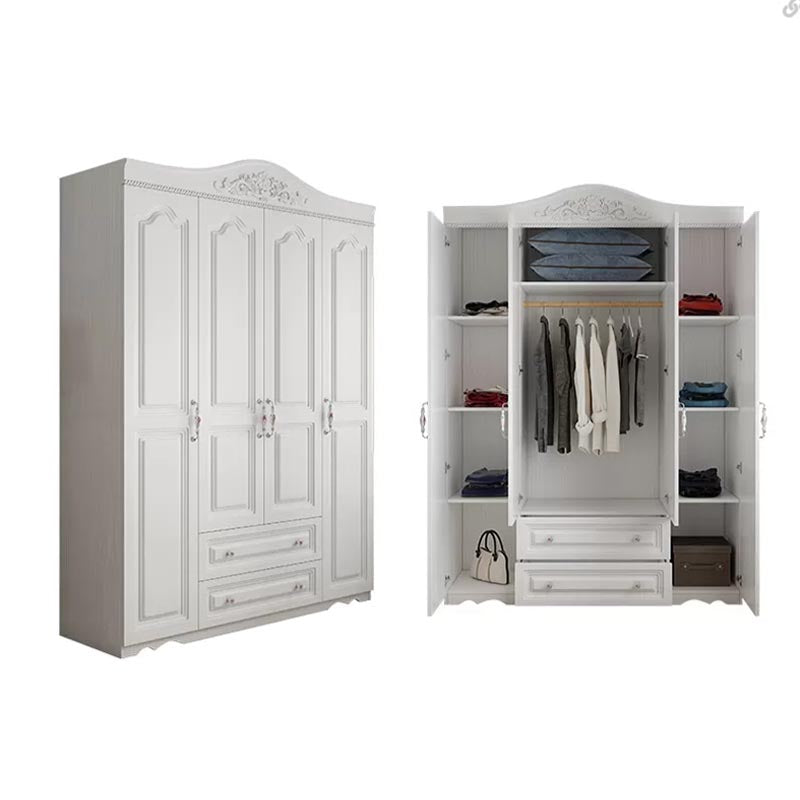 Manufactured Wood White Storage Cabinet French Country Cabinet with Drawers
