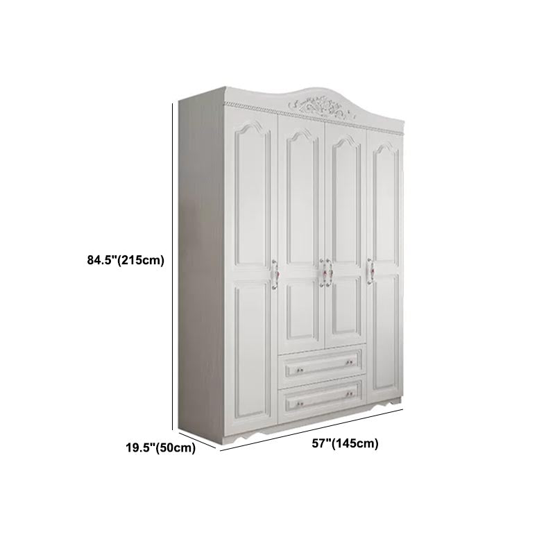 Manufactured Wood White Storage Cabinet French Country Cabinet with Drawers