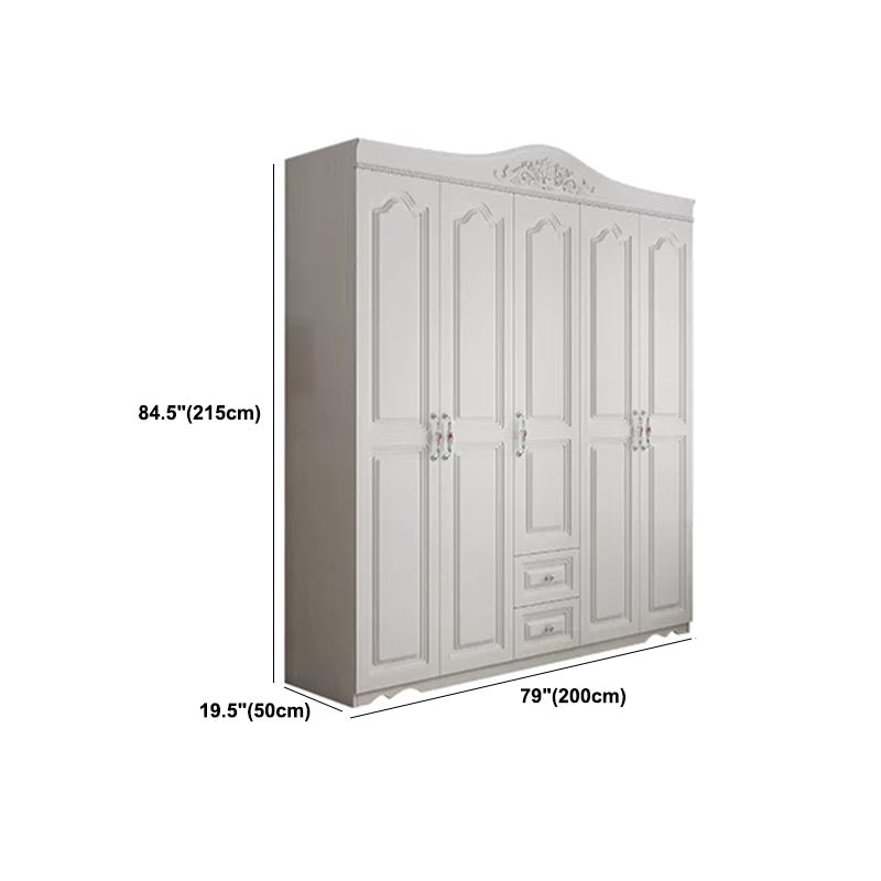 Manufactured Wood White Storage Cabinet French Country Cabinet with Drawers