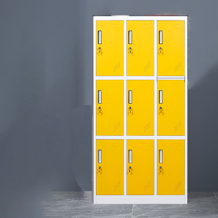 Contemporary Wardrobe 6-Door Metal Wardrobe Closet, 35.43" D x 16.53" W x 70.87" H