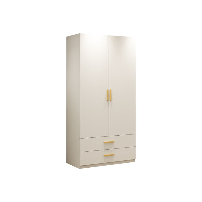 Contemporary Wooden Wardrobe White Color Soft Close Door Wardrobe Closet with 1-Door