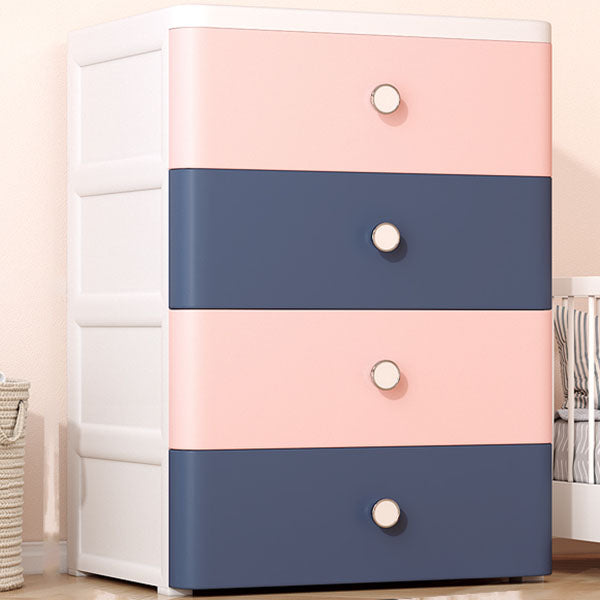 Plastic Wardrobe Cabinet with Drawer Non-Hanging Armoire Cabinet for Home