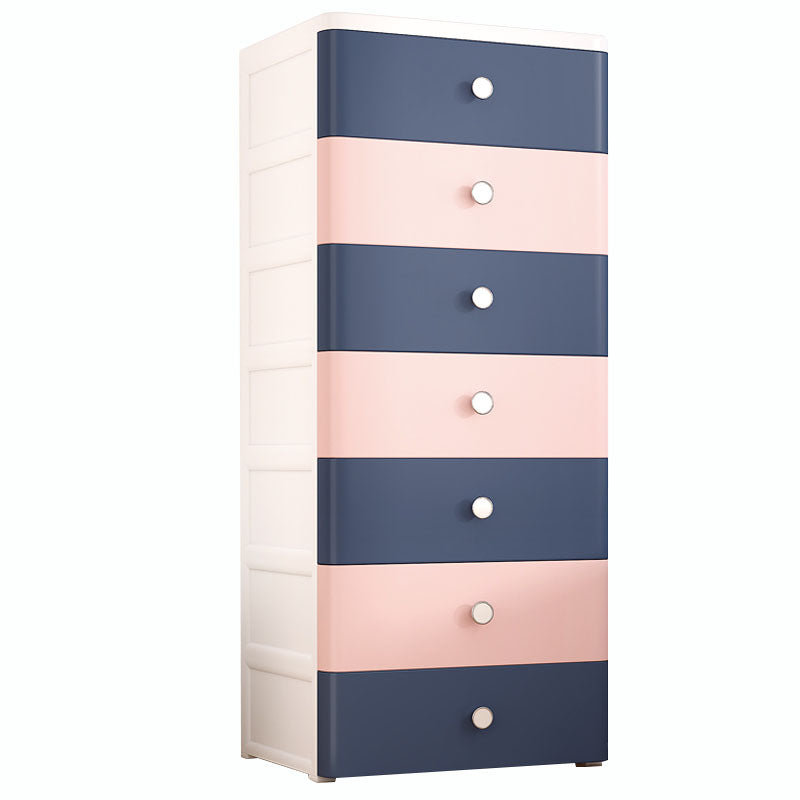 Plastic Wardrobe Cabinet with Drawer Non-Hanging Armoire Cabinet for Home