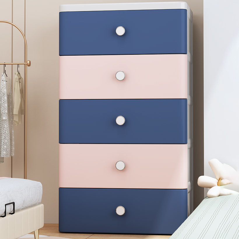 Plastic Wardrobe Cabinet with Drawer Non-Hanging Armoire Cabinet for Home