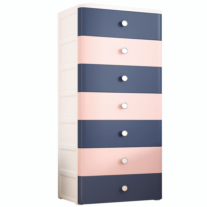 Plastic Wardrobe Cabinet with Drawer Non-Hanging Armoire Cabinet for Home