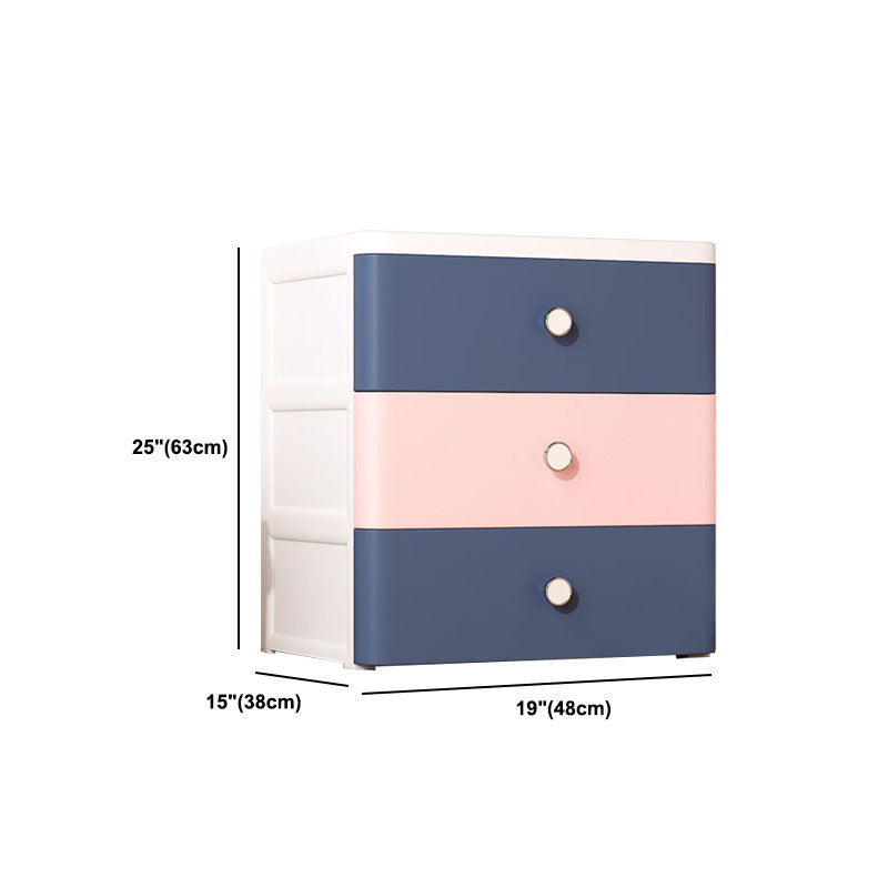 Plastic Wardrobe Cabinet with Drawer Non-Hanging Armoire Cabinet for Home