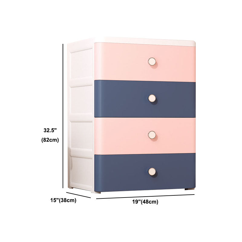 Plastic Wardrobe Cabinet with Drawer Non-Hanging Armoire Cabinet for Home