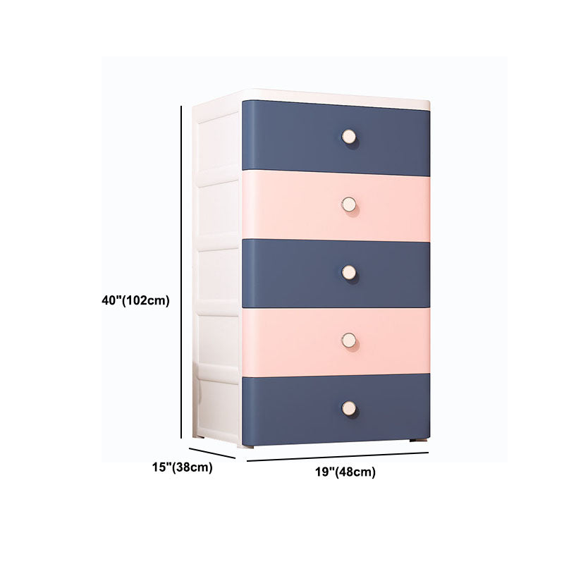 Plastic Wardrobe Cabinet with Drawer Non-Hanging Armoire Cabinet for Home