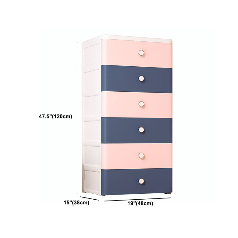 Plastic Wardrobe Cabinet with Drawer Non-Hanging Armoire Cabinet for Home