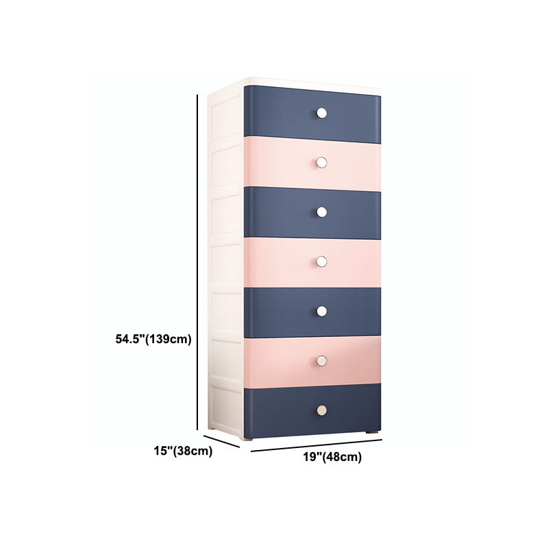 Plastic Wardrobe Cabinet with Drawer Non-Hanging Armoire Cabinet for Home