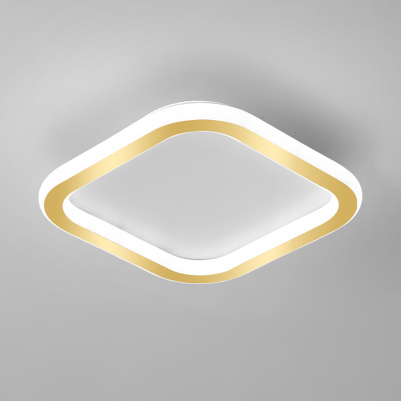 Metal Geometric Shape Flush Mount Light Modern 1-Light Flush Mount Ceiling Light