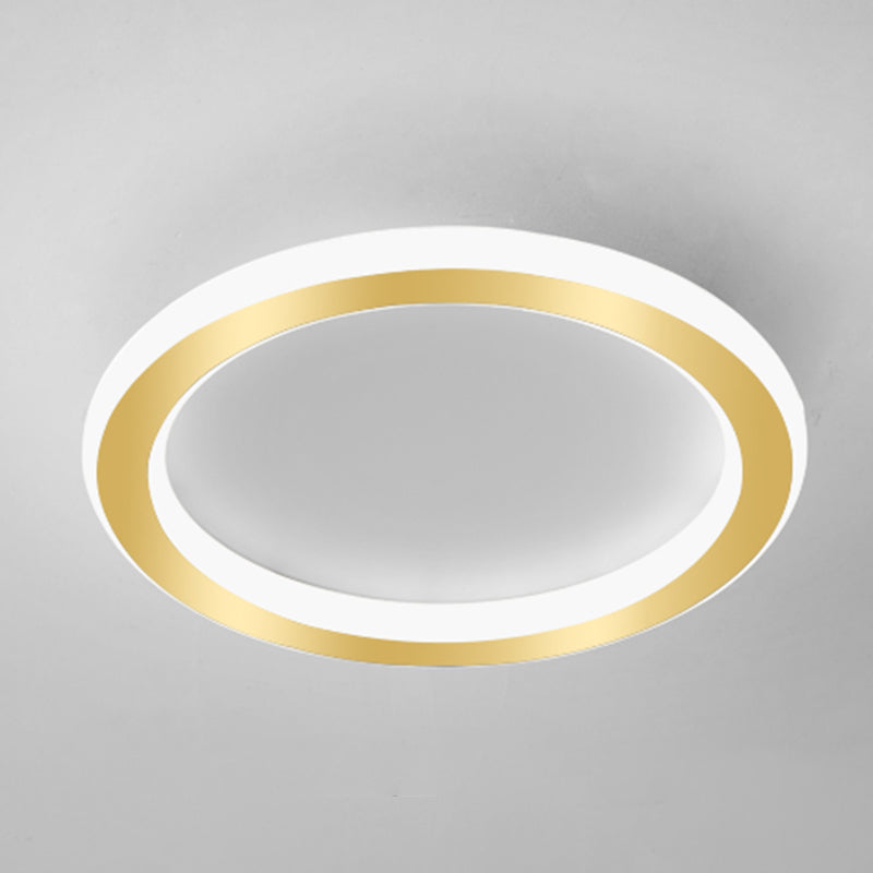 Metal Geometric Shape Flush Mount Light Modern 1-Light Flush Mount Ceiling Light