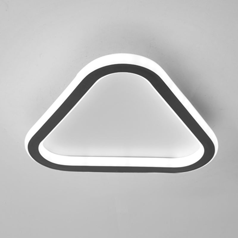 Metal Geometric Shape Flush Mount Light Modern 1-Light Flush Mount Ceiling Light