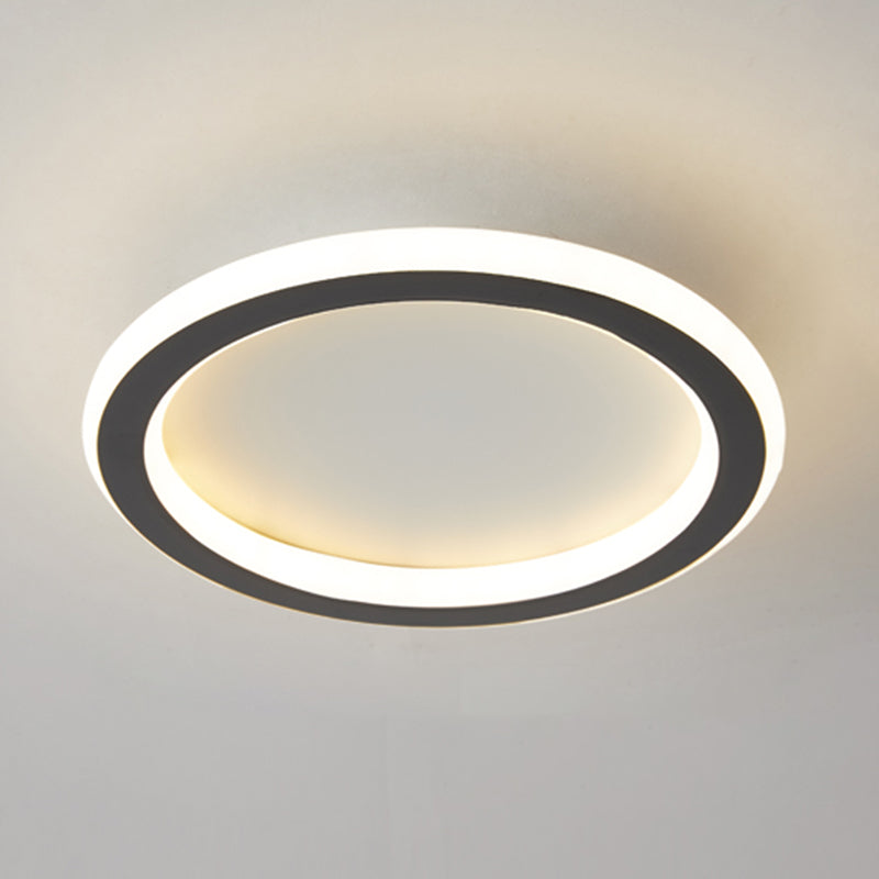 Metal Geometric Shape Flush Mount Light Modern 1-Light Flush Mount Ceiling Light