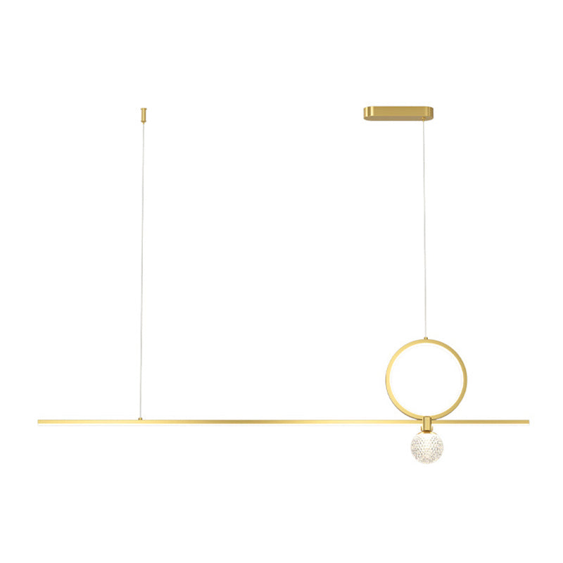 Minimalist Hanging Island Light Metal LED Hanging Lighting Fixture for Sitting Room