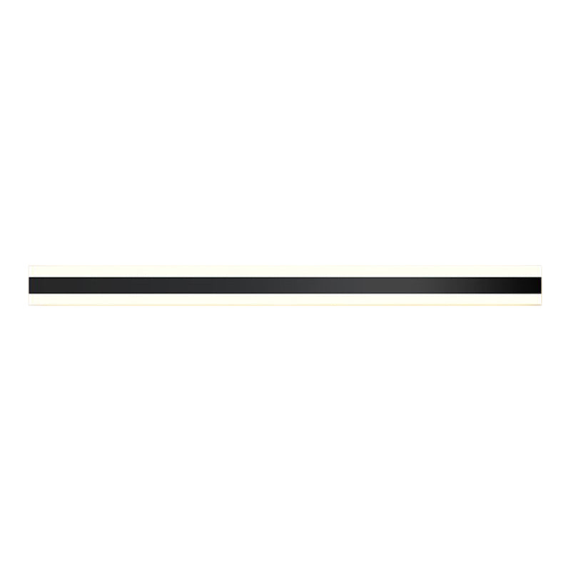 Linear Shape Metal Wall Light Modern Style 1 Light Wall Mounted Light in Black