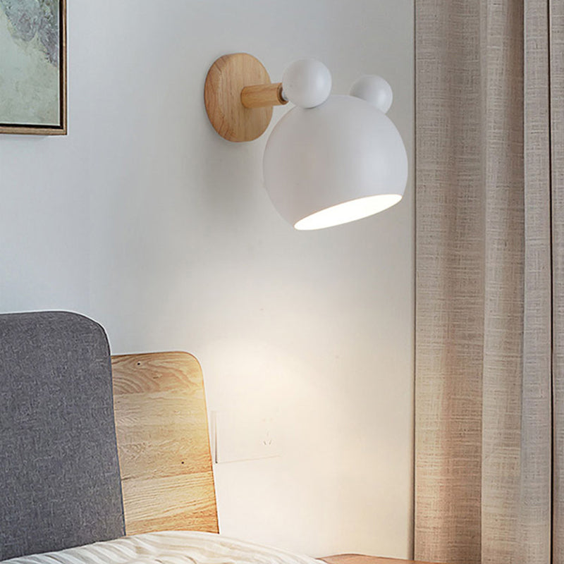 Metal Wall Lights Modern Macaron Style 1 Light Wall Sconce for Living Room
