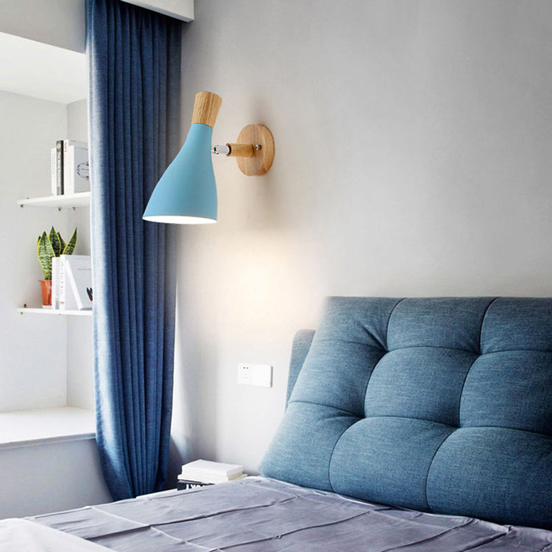 Metal Wall Lights Modern Macaron Style 1 Light Wall Sconce for Living Room