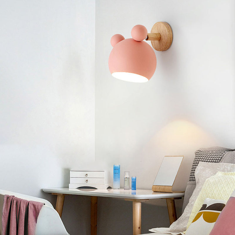 Metal Wall Lights Modern Macaron Style 1 Light Wall Sconce for Living Room