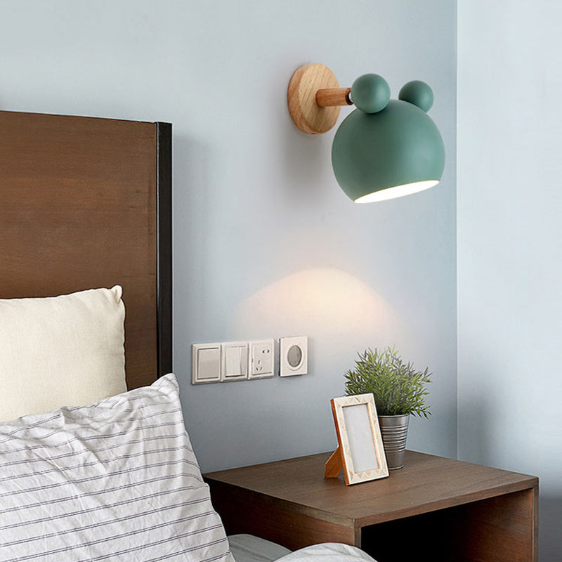 Metal Wall Lights Modern Macaron Style 1 Light Wall Sconce for Living Room