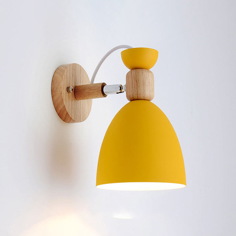 Metal Wall Lights Modern Macaron Style 1 Light Wall Sconce for Living Room