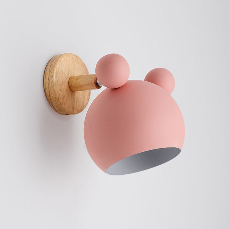 Metal Wall Lights Modern Macaron Style 1 Light Wall Sconce for Living Room