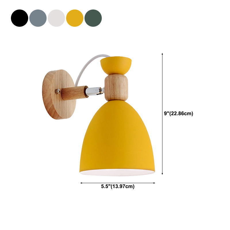 Metal Wall Lights Modern Macaron Style 1 Light Wall Sconce for Living Room