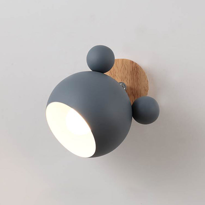 Metal Wall Lights Modern Macaron Style 1 Light Wall Sconce for Bedroom