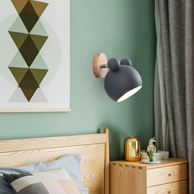 Metal Wall Lights Modern Macaron Style 1 Light Wall Sconce for Bedroom