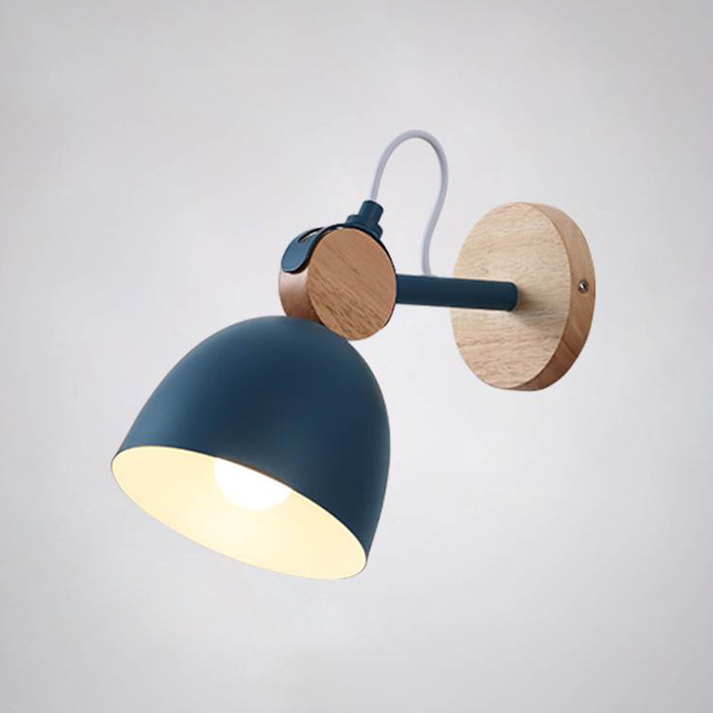 Metal Wall Lights Modern Macaron Style 1 Light Wall Sconce for Bedroom