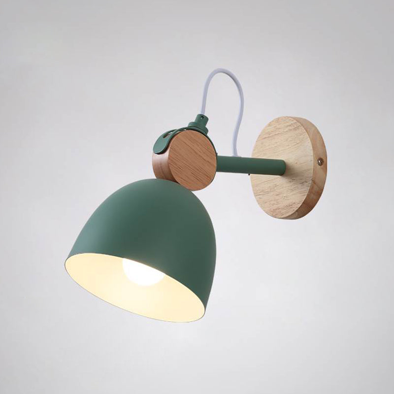 Metal Wall Lights Modern Macaron Style 1 Light Wall Sconce for Bedroom