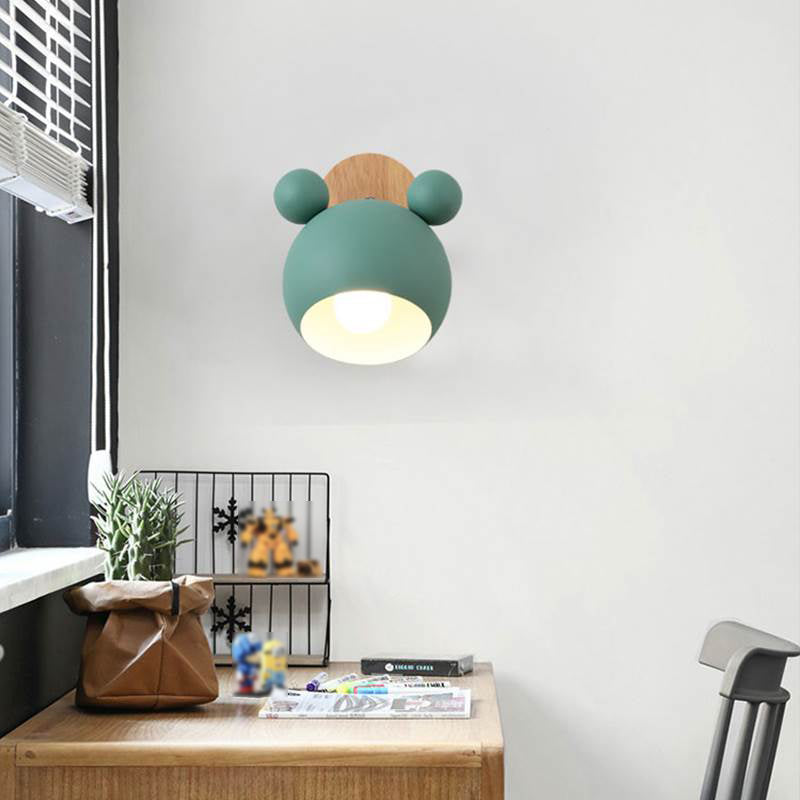 Metal Wall Lights Modern Macaron Style 1 Light Wall Sconce for Bedroom