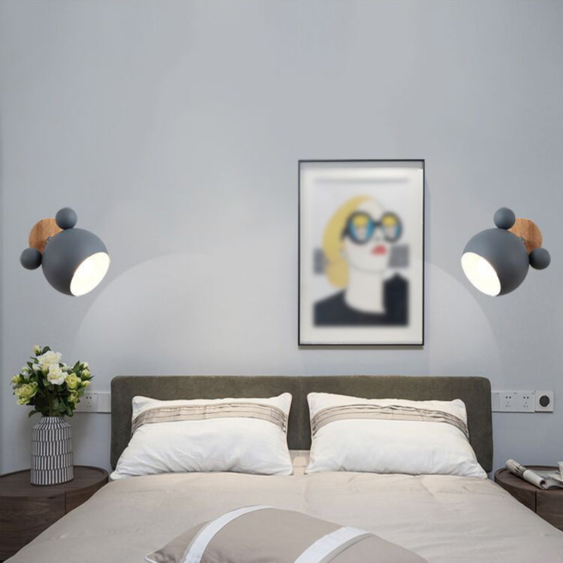 Metal Wall Lights Modern Macaron Style 1 Light Wall Sconce for Bedroom