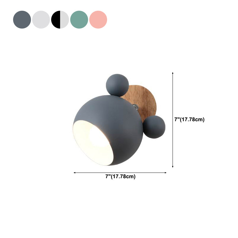 Metal Wall Lights Modern Macaron Style 1 Light Wall Sconce for Bedroom