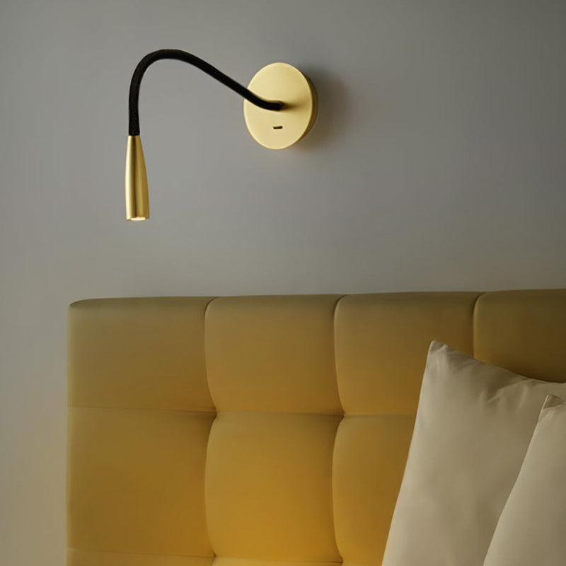 Modern Simple Metal Wall Light Cylinder Shape Adjustable LED Wall Lamp for Bedroom