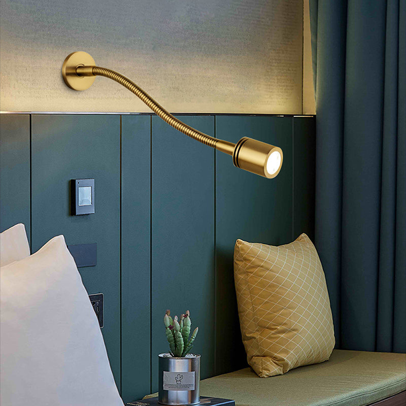 Modern Simple Metal Wall Light Cylinder Shape Adjustable LED Wall Lamp for Bedroom
